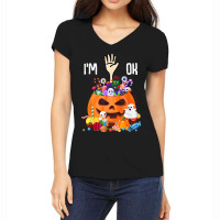 Full Of Halloween Candy I'm Ok Shirt Women's V-neck T-shirt | Artistshot