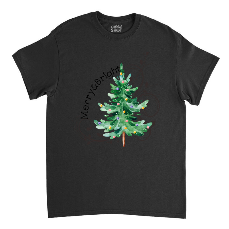 Christmas Tree Merry And Bright Womens Christmas Tee Women Classic T-shirt | Artistshot