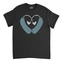 Blue Gray Hearing Aid Heart Classic T-shirt | Artistshot