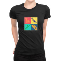 Brass Section Tshirt Pop Art Colorful Four Square Design Ladies Fitted T-shirt | Artistshot