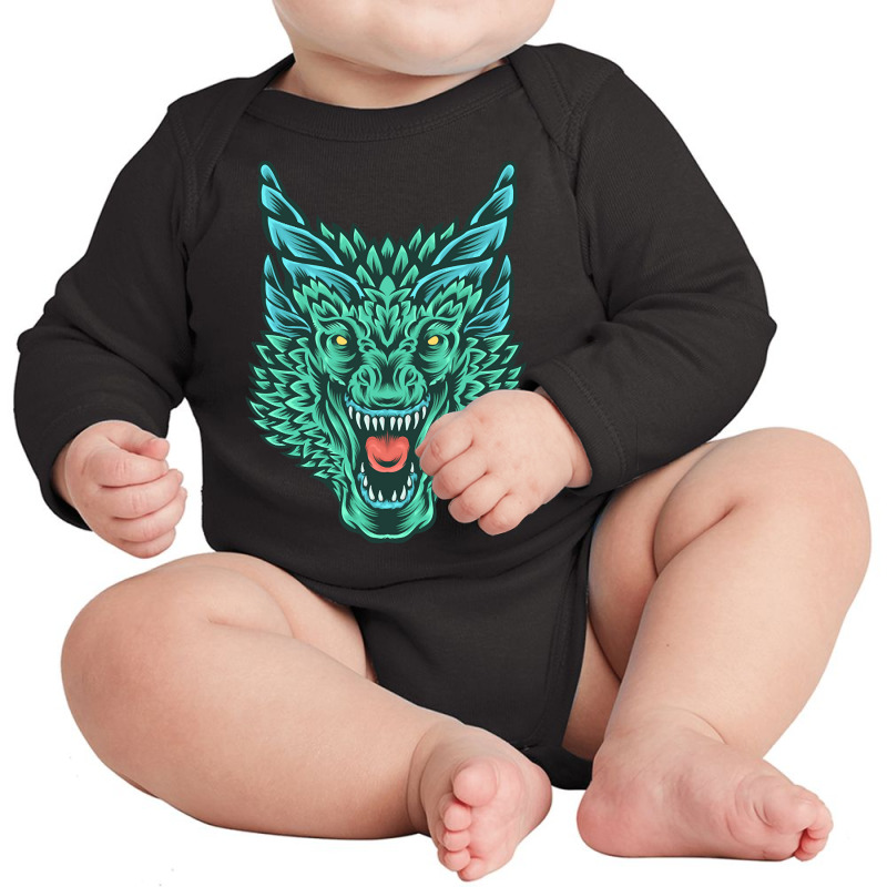 Ancient Green Dragon Long Sleeve Baby Bodysuit | Artistshot