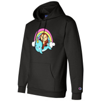 Narwhal Cute Whale With Monkey Ocean Unicorn Champion Hoodie | Artistshot