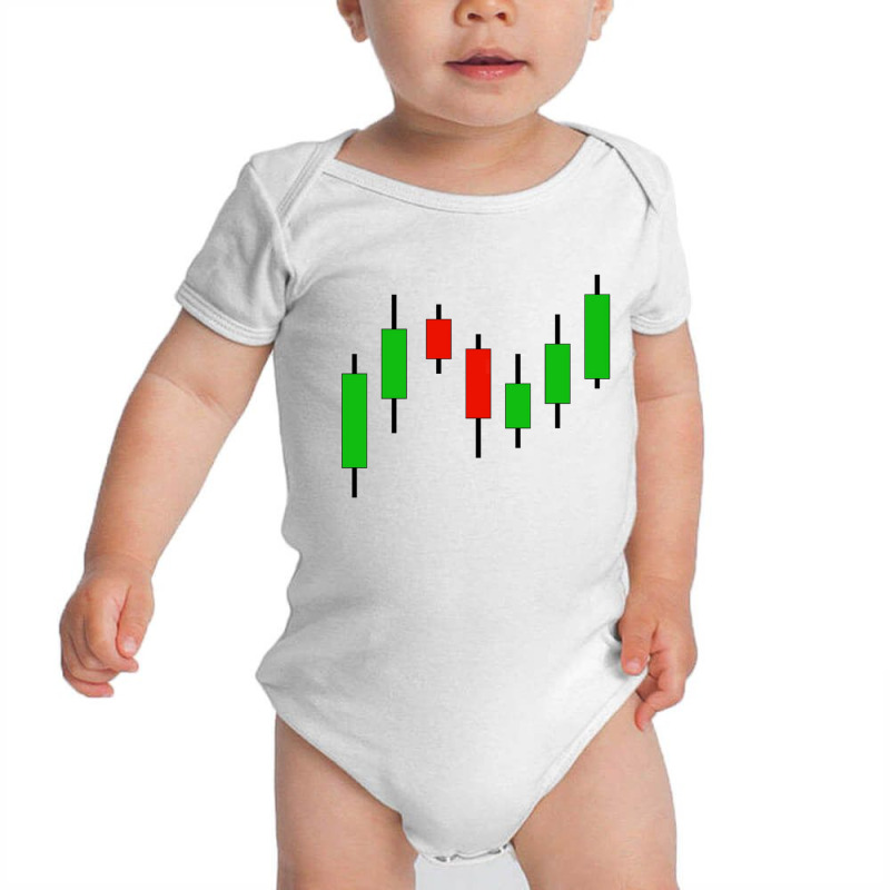 Candlestick Stock Market Graph Baby Bodysuit by cm-arts | Artistshot