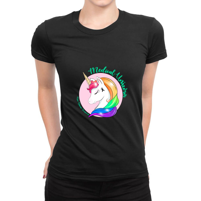 Medical Unicorn Rare Disease Awareness Ladies Fitted T-Shirt by JamesMccollough | Artistshot