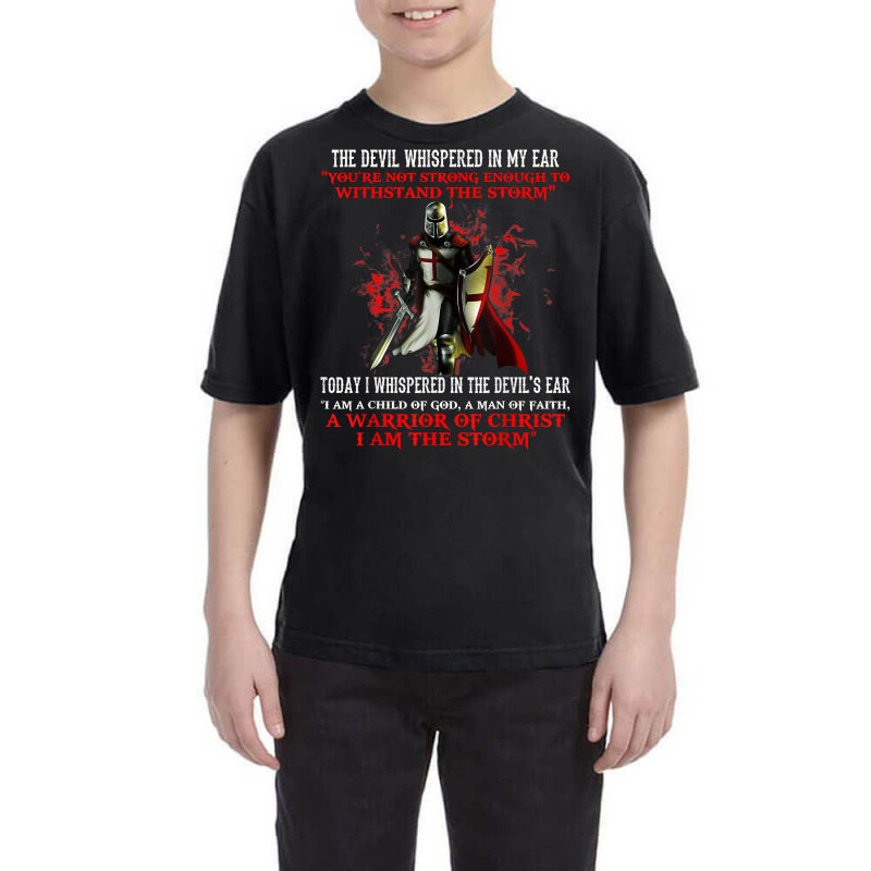 Knight Templar I Am A Child Of God A Warrior Of Christian T Shirt Youth Tee | Artistshot