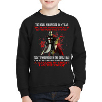 Knight Templar I Am A Child Of God A Warrior Of Christian T Shirt Youth Sweatshirt | Artistshot