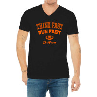 Think Fast Run Fast Chad Powers V-neck Tee | Artistshot