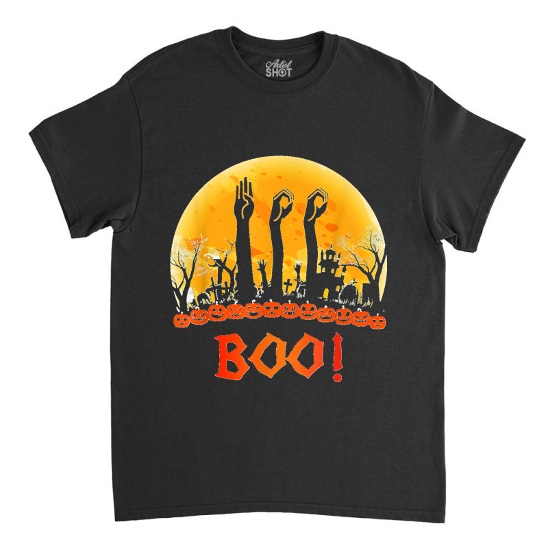 Mb Boo American Sign Language Asl Deaf Halloween Costume Classic T-shirt by cm-arts | Artistshot