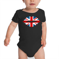 Union Jack British Flag Lips British Isles Great Britain Tank Top Baby Bodysuit | Artistshot