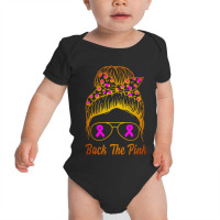 Awareness Shirts Women Back The Pink Messy Bun Baby Bodysuit | Artistshot