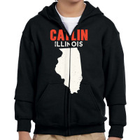 Catlin Illinois Usa State America Travel Illinoisan T Shirt Youth Zipper Hoodie | Artistshot