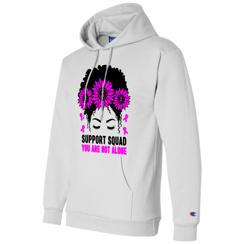 Awareness Support Squad Messy Bun Pink Warrior Champion Hoodie | Artistshot