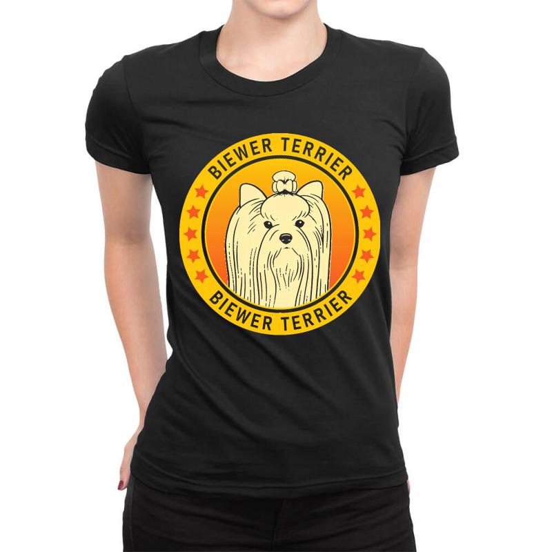 Biewer Terrier Biewer Terrier Dog Portrait Ladies Fitted T-Shirt by netheriteshepherd | Artistshot