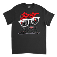 Cute French Bulldog In A Headband & With Glasses T Shirt Classic T-shirt | Artistshot