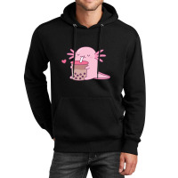 Chubby Axolotl Enjoys Bubble Tea Unisex Hoodie | Artistshot