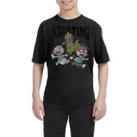 Rugrats Running From Reptar And Adulting Youth Tee | Artistshot