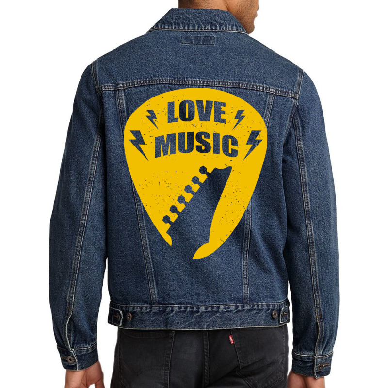 Love Music Men Denim Jacket | Artistshot