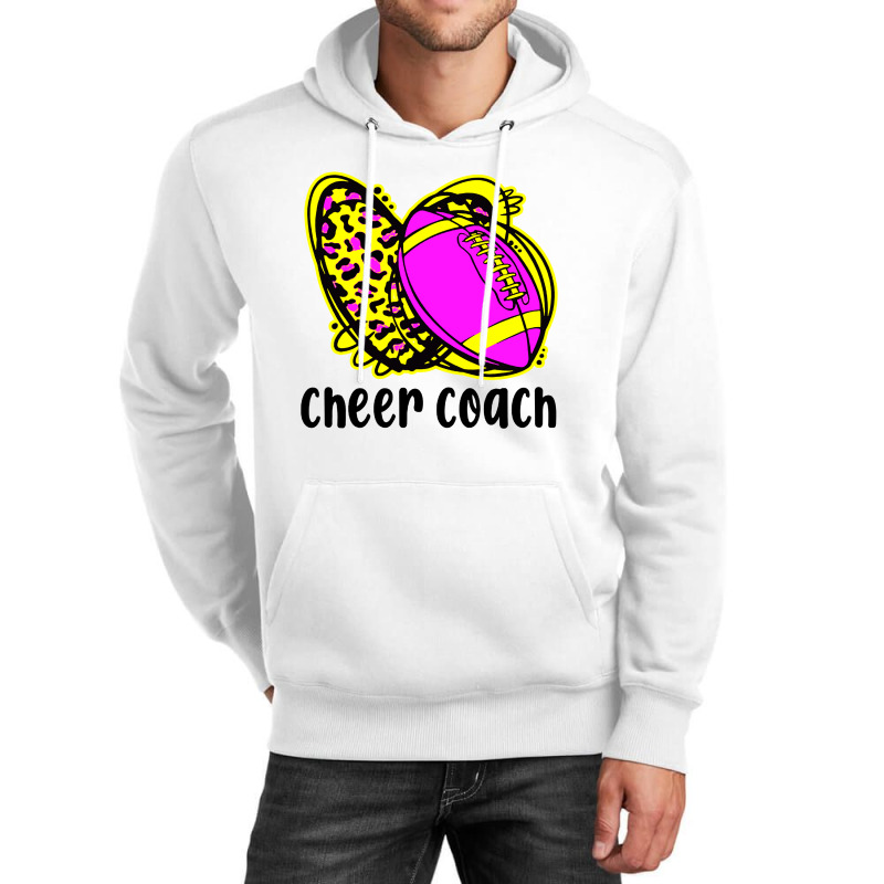 Cheer Coach Leopard Cheerleading Football Mom Unisex Hoodie | Artistshot