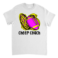 Cheer Coach Leopard Cheerleading Football Mom Classic T-shirt | Artistshot