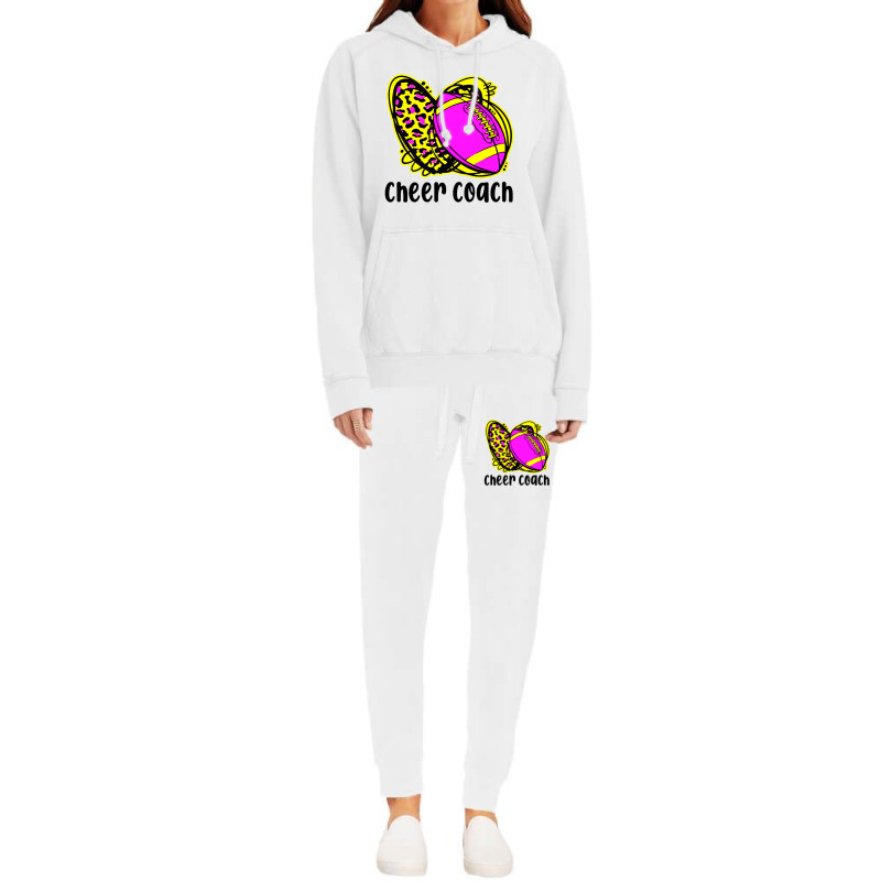 Cheer Coach Leopard Cheerleading Football Mom Hoodie & Jogger Set | Artistshot