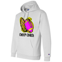 Cheer Coach Leopard Cheerleading Football Mom Champion Hoodie | Artistshot