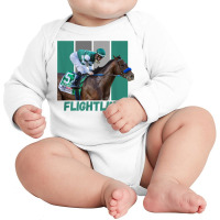 Flightline Horse Racing Thoroughbred Del Mar Santa Anita T Shirt Long Sleeve Baby Bodysuit | Artistshot