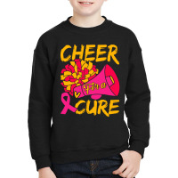 Cheer For Cure Pink Ribbon Awareness Women Youth Sweatshirt | Artistshot