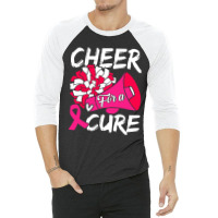 Cheer For Cure Pink Ribbon Awareness Women 3/4 Sleeve Shirt | Artistshot