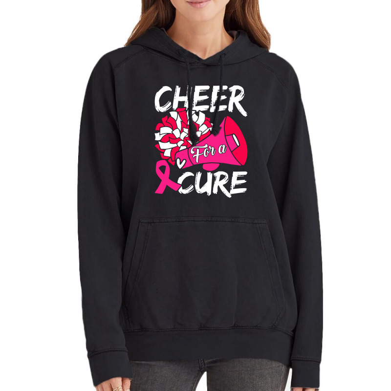 Cheer For Cure Pink Ribbon Awareness Women Vintage Hoodie | Artistshot