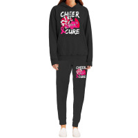 Cheer For Cure Pink Ribbon Awareness Women Hoodie & Jogger Set | Artistshot