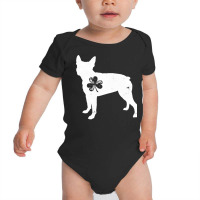 Boston Terrier T  Shirt St Patrick Day   Boston Terrier Shamrock T  Sh Baby Bodysuit | Artistshot