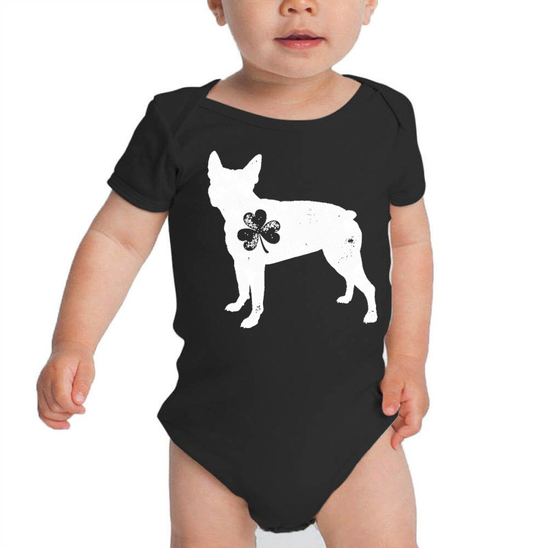 Boston Terrier T  Shirt St Patrick Day   Boston Terrier Shamrock T  Sh Baby Bodysuit | Artistshot