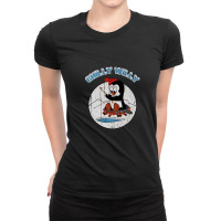 Distressed Chilly Willy Ladies Fitted T-shirt | Artistshot