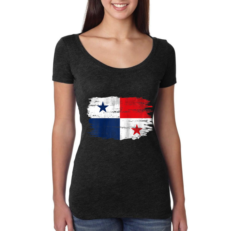 Vintage Panama Flag For Panamanian Gift Raglan Baseball Tee Women's Triblend Scoop T-shirt by cm-arts | Artistshot