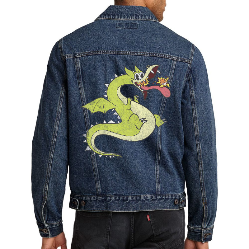 Cuphead Distressed Grim Matchstick Men Denim Jacket | Artistshot