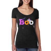 Boo Halloween Scary Witch Hat Ghosts Women's Triblend Scoop T-shirt | Artistshot