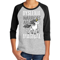 Dyslexia Magical Unicorn Learning Disability Dyslexic Alexia T Shirt Youth 3/4 Sleeve | Artistshot