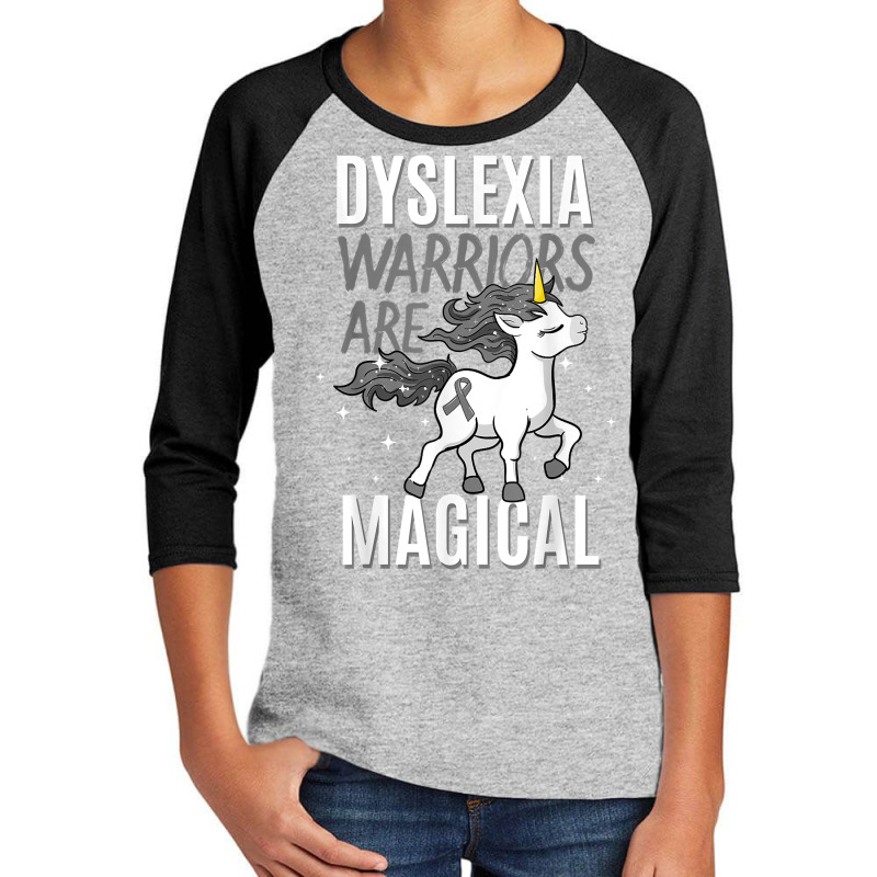 Dyslexia Magical Unicorn Learning Disability Dyslexic Alexia T Shirt Youth 3/4 Sleeve by cm-arts | Artistshot