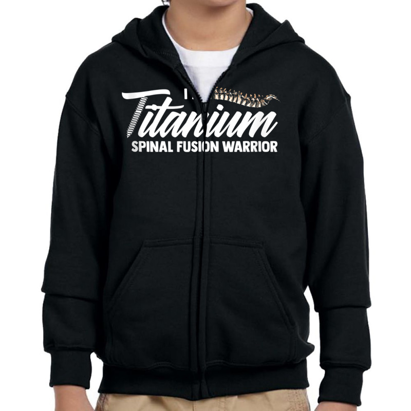 Lumbar Recovery  I Am Titanium Spinal Fusion Warrior Tank Top Youth Zipper Hoodie | Artistshot