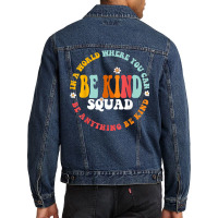 Matching Unity Day Orange Spanish Bilingual Be Kind Squad T Shirt Men Denim Jacket | Artistshot