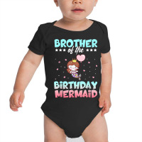 Brother Of The Birthday Mermaid Ocean Fish Tail Deep Sea Top Baby Bodysuit | Artistshot