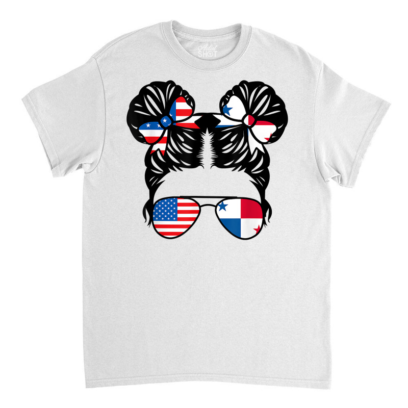 Half American Half Panamanian Girl Usa Panama Flag Patriot T Shirt Classic T-shirt by cm-arts | Artistshot