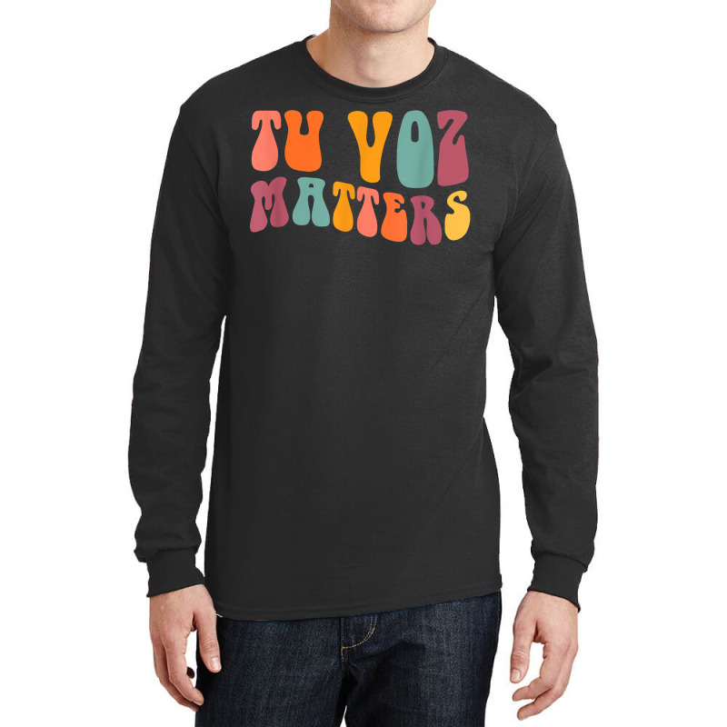 Tu Voz Matters Spanish Speech Language Pathologist Slp Slpa T Shirt Long Sleeve Shirts by cm-arts | Artistshot