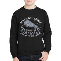 Manatee Always Be A Manatee Youth Sweatshirt | Artistshot