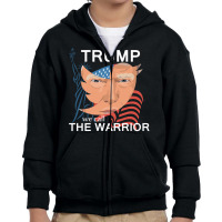 Trump We Call The Warrior Youth Zipper Hoodie | Artistshot