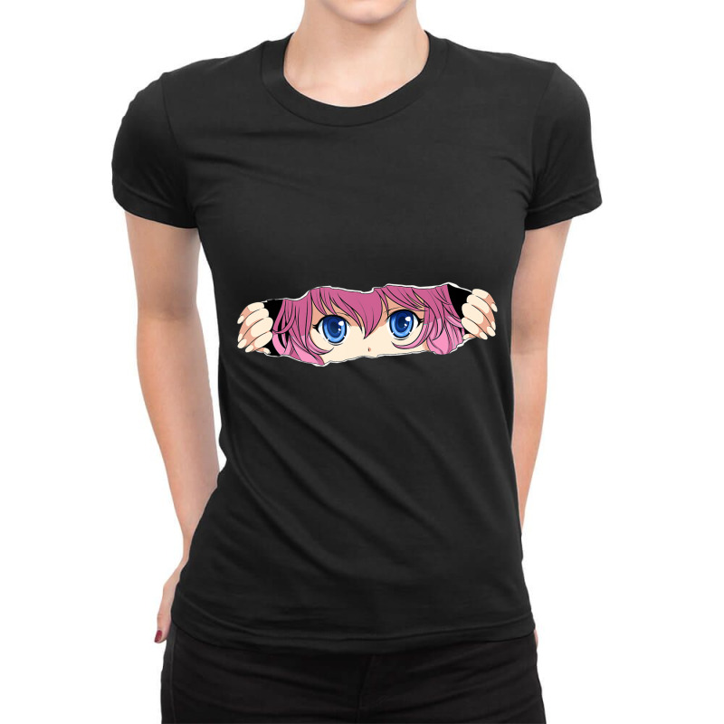 Cool Anime Eyes Anime Lover Print Novel Ladies Fitted T-Shirt by cm-arts | Artistshot