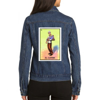 El Catrin Cantinflass Ladies Denim Jacket | Artistshot