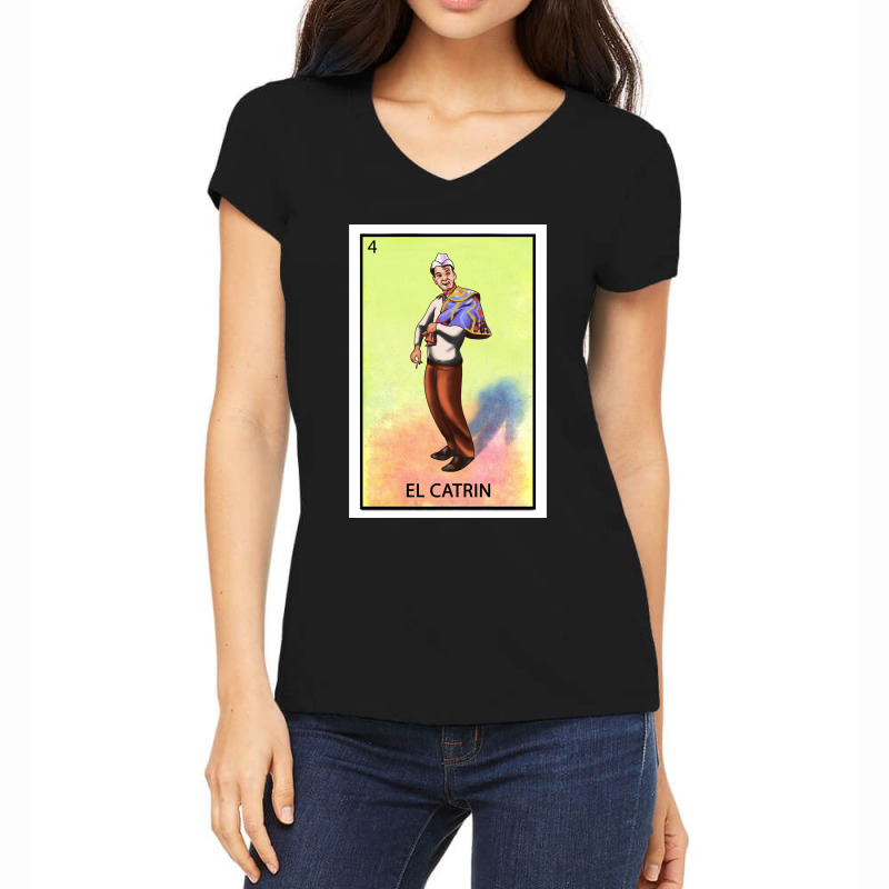 El Catrin Cantinflass Women's V-Neck T-Shirt by cm-arts | Artistshot