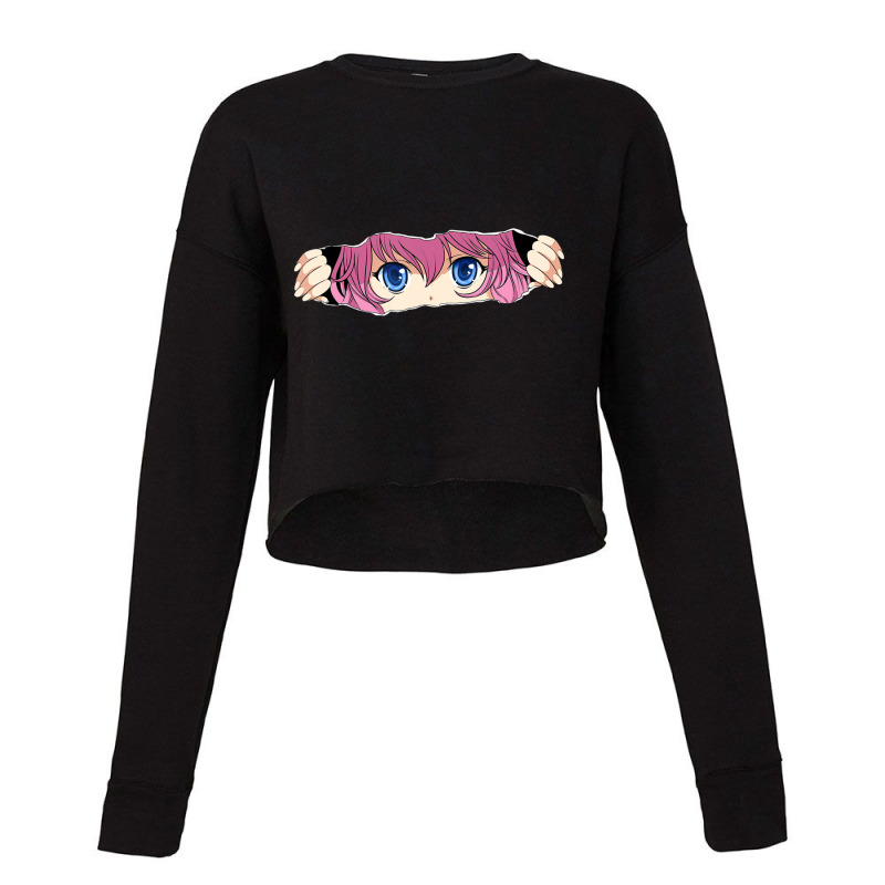 Cool Anime Eyes Anime Lover Print Novel Cropped Sweater by cm-arts | Artistshot