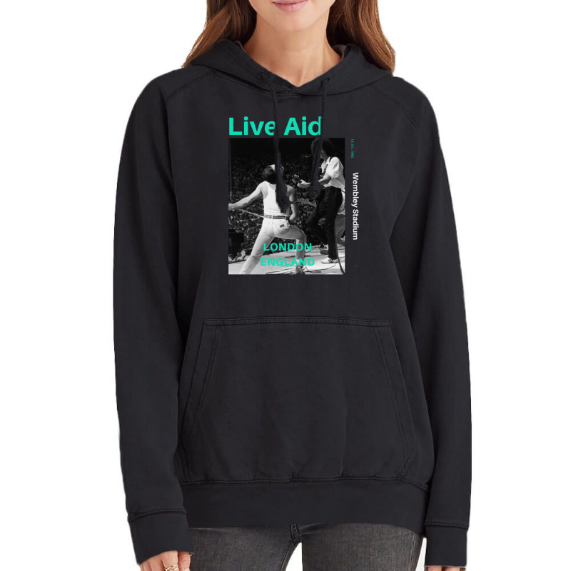 Live Aid At Wembley Vintage Hoodie by LaDonnaOesterle | Artistshot